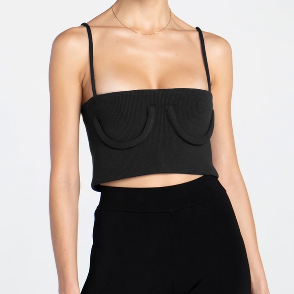 🆕ORSEUND IRIS BLACK RIBBED TUBE TOP TANK SIZE XS NWT ARCHIVED DEAD-STOCK STYLE - Picture 6 of 10